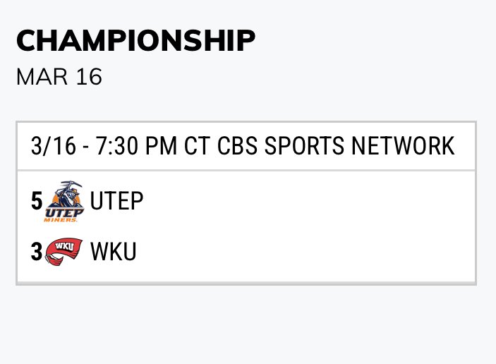 I still cannot believe UTEP is playing for Conference championship tomorrow