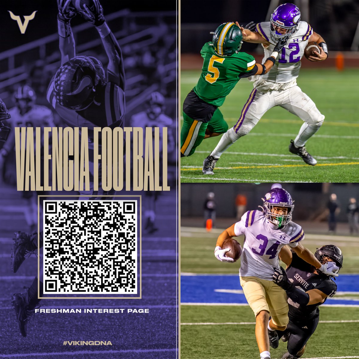 VHSVikingsFB's tweet photo. Attention ALL FUTURE VIKINGS! 

Be sure to join us on Tuesday at Valencia High School's Open House. The activities will start at 6pm with a welcome and performances in the main gym. https://t.co/vVbDmpSakc