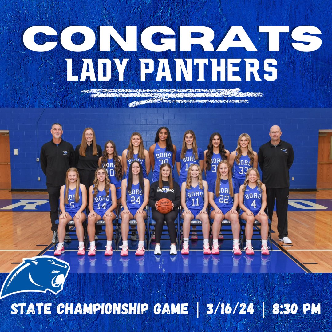 🏀 Congratulations to our incredible Lady Panthers basketball team for their sensational win in the state semifinals against Pickerington Central! 🙌 

📍UD Arena
⌚️Tipoff - 8:30 PM
🎟️ Tickets - OHSAA.org/tickets 

Wear BLUE and let’s cheer our Lady Panthers to victory! 💙
