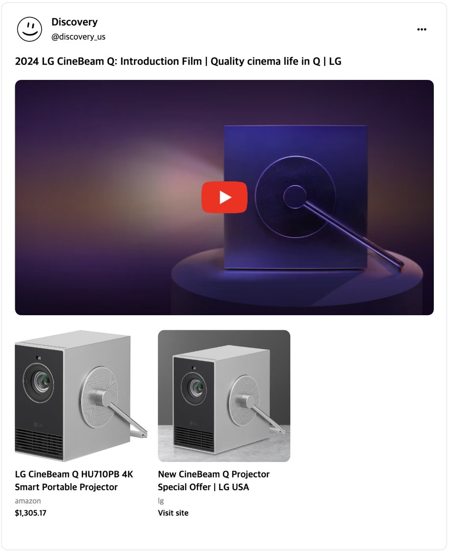 Shortcaselink's tweet photo. It's pricey. but with LG, you get more than your money's worth.

https://t.co/8SXuxbMsyB

#ShortcaseLink #Shortcase #LinkInBio #biolink #webOS #MiniProjector #PortableProjector #LGCineBeamQ #PortableProjector #4k https://t.co/asqJ3SxpjL