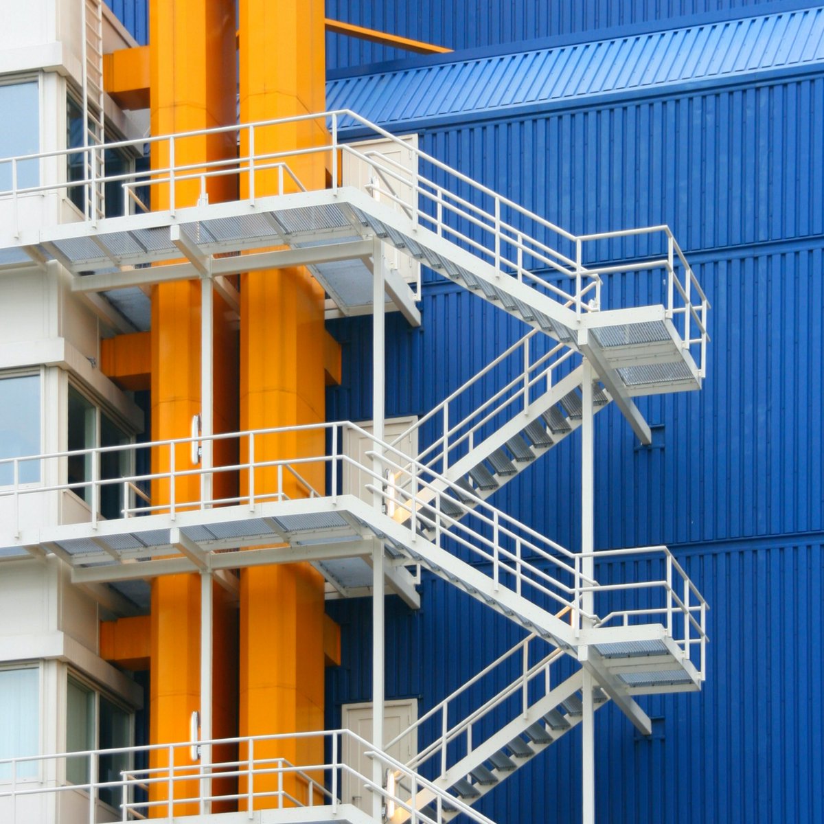 I really dig this photo used for the Wikipedia article about "fire escape".