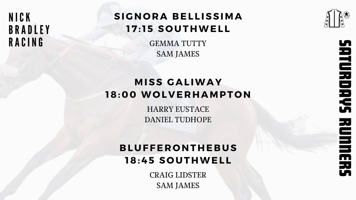 Three runners this evening on the AW starting with Signora Bellissima who has a short turn around after a disappointing effort. Miss Galiway then makes her seasonal reappearance, having her first run in a handicap whilst Blufferonthebus returns from a long layoff, hoping to…