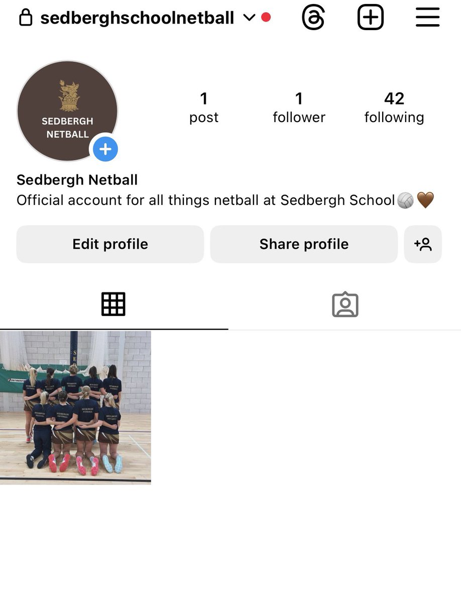 INSTAGRAM We have our official Sedbergh Netball Instagram account up and running so please go and follow to keep up to date with all things Sedbergh Netball! This will run alongside our Twitter account!