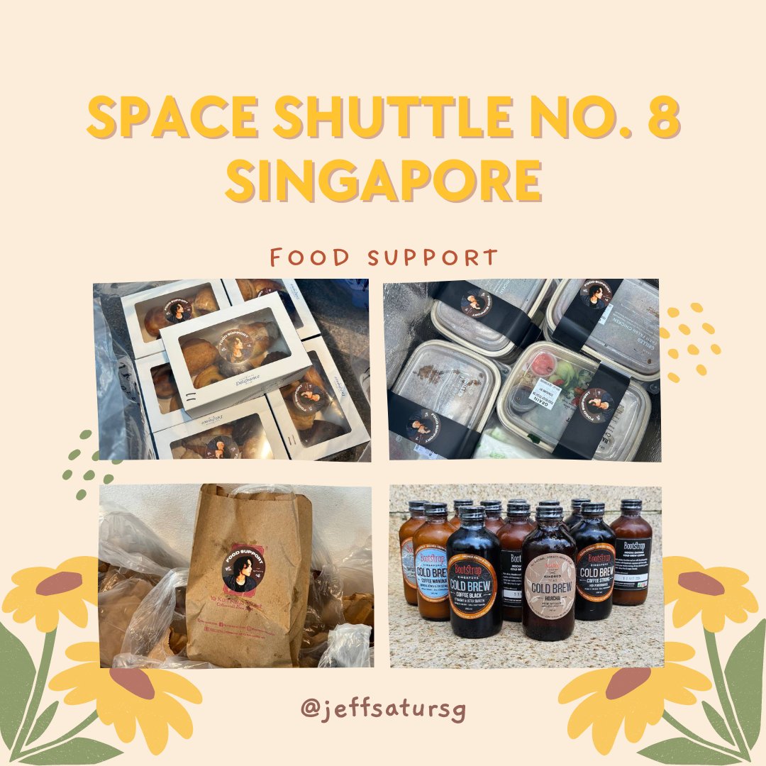 🚀 #SpaceShuttleNo8AsiaTourSG 

Food support for <a href="/jeffsatur/">𝗝 𝗘 𝗙 𝗙 𝗦 𝗔 𝗧 𝗨 𝗥 (罗杰夫)</a> <a href="/studio_onsaturn/">STUDIO ON SATURN OFFICIAL</a> 💫

Special thanks to <a href="/lunarsatur/">𝐥𝐮𝐧𝐚 ♡⸝⸝</a> (delifrance) <a href="/anotherBLtrash/">m มีน 🪐💛</a> (bottled coffee) <a href="/LoveQid/">♡Q♡</a> (ya kun)