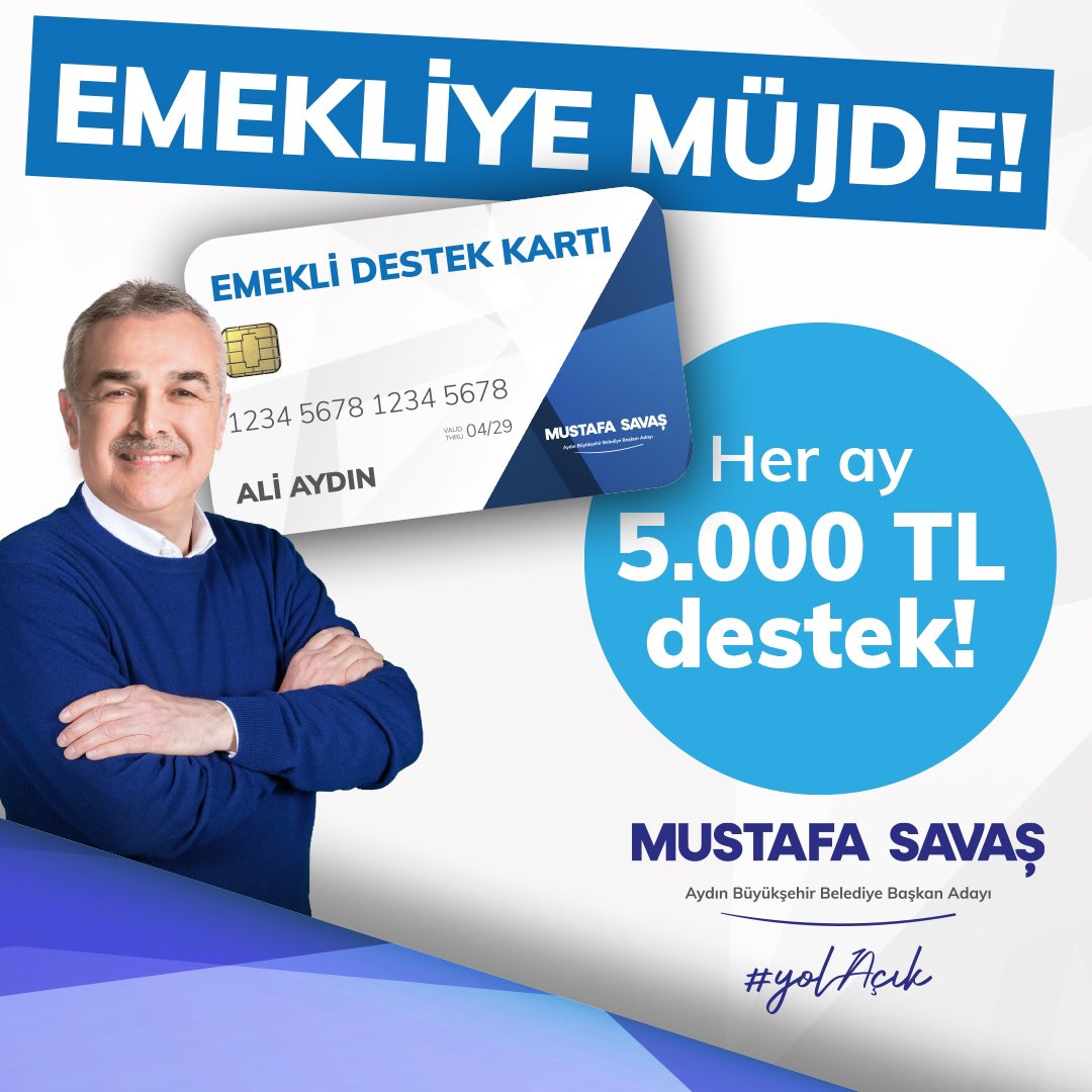 Emeklilerimize Müjde!

Su, doğalgaz, telefon, internet ve elektrik dahil tüm faturalarınızı ödeyebileceğiniz; şehir esnafından dilediğinizce alışveriş yapabileceğiniz, her ay limiti yenilenen Emekli Destek Kartı ile Aydın için #yolAcik