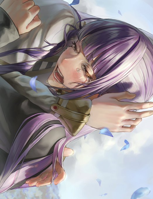 「closed eyes purple hair」 illustration images(Latest)｜21pages