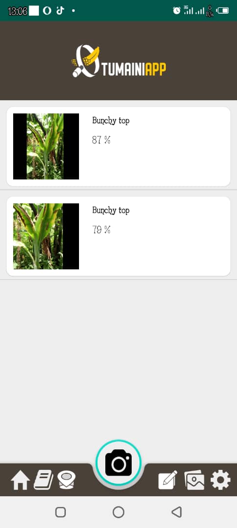 JonasNickas's tweet image. Exciting field work with TOSCI &amp;amp; TARI testing Tumaini app to detect banana diseases in #LakeZone Tanzania! 🍌📱#AI #PROSSIVA #Point_of_Care_Banana_Disease_Detection