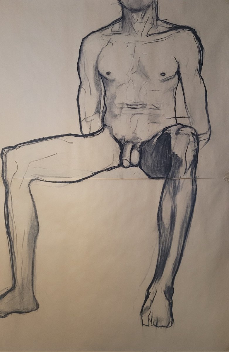skarlaletytan's tweet photo. #rysowałem 
charcoal on paper/130x197cm/2024
Model @DicksmattAR https://t.co/WXNtDhTSA1
