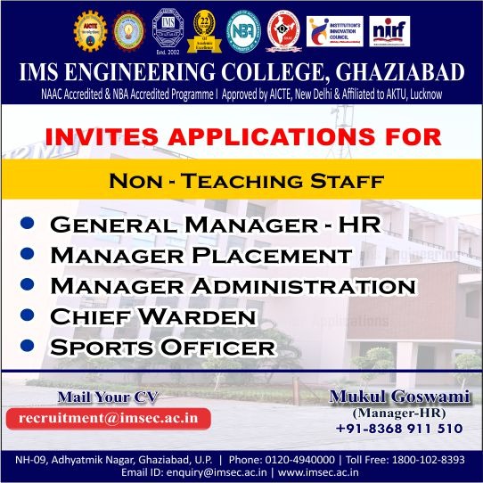 Recruiting Non-Teaching Staff.
.
.
.
#recruiter #IMS #recruiting #recruitment #hiring #Admin #jobs #warden #labassistant #executives #topjobs #OfficeAssistant #invitations #foryou #applicants #college #BestEngineeringCollege #manager #Admissions2024 #HR #placement