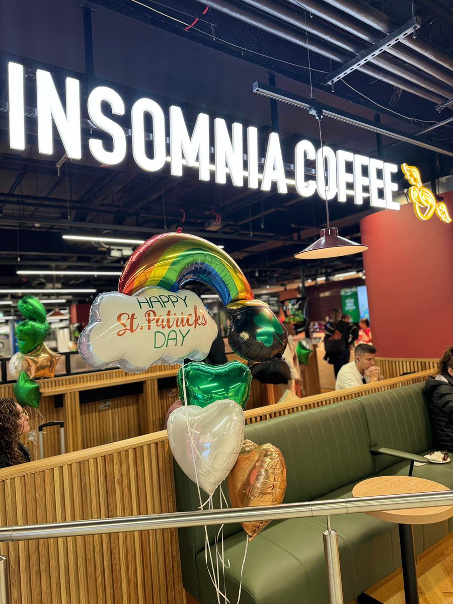 Dublin Airport (@dublinairport) on Twitter photo Brewing up a storm! ☕️
A special Paddy’s weekend arrival in Terminal 1 as our new <a href="/_InsomniaCoffee/">Insomnia Coffee</a> outlet is now open for business.
The cafe is already proving really popular with passengers and those waiting in the Arrivals hall. 🧁 Brewing up a storm! ☕️
A special Paddy’s weekend arrival in Terminal 1 as our new <a href="/_InsomniaCoffee/">Insomnia Coffee</a> outlet is now open for business.
The cafe is already proving really popular with passengers and those waiting in the Arrivals hall. 🧁