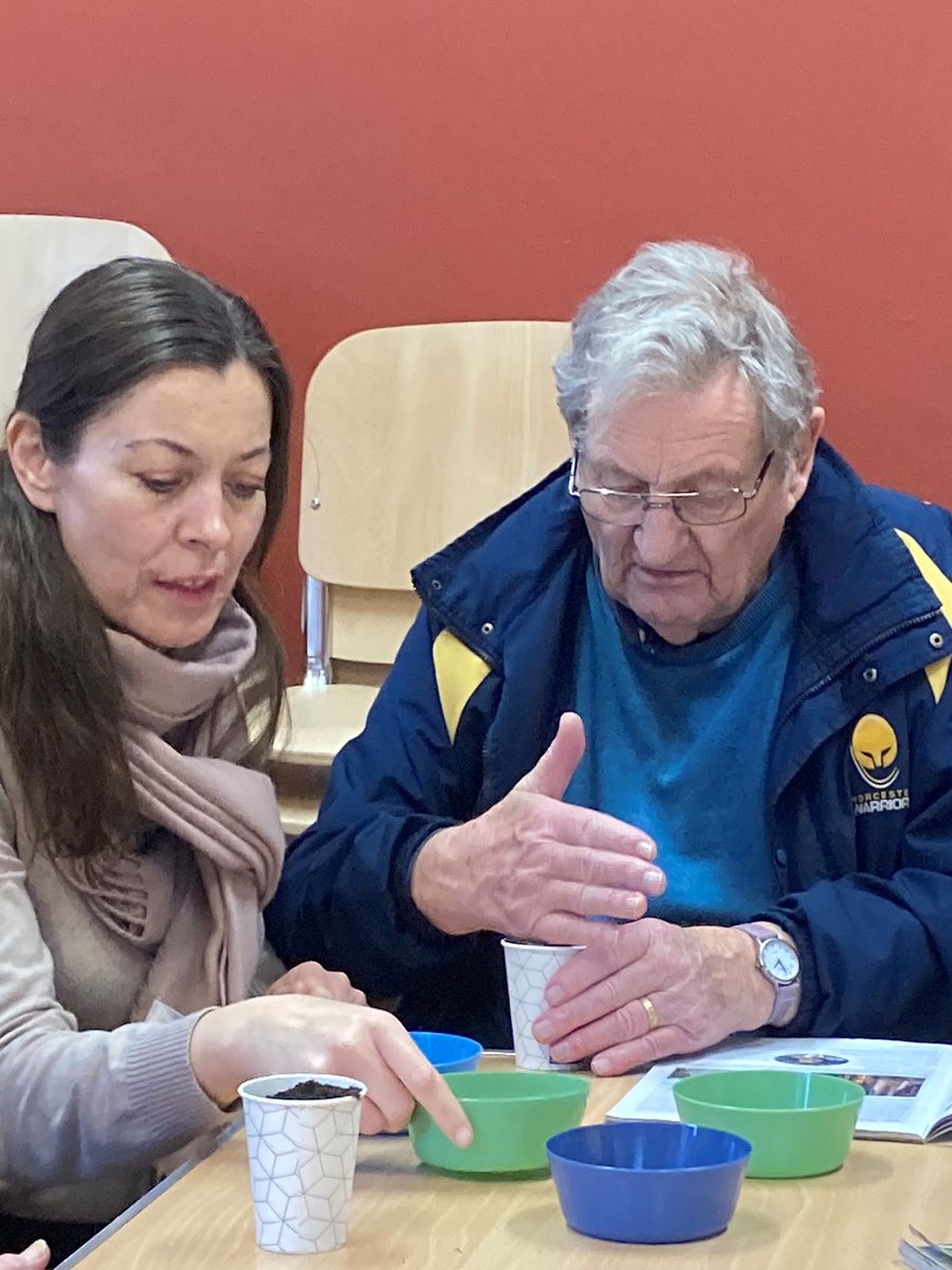 Our Hartlebury Castle Meeting Centre crew decided to ignore the continued inclement rainy weather, looked on the bright side & did a spot of indoor gardening. #dementiaawareness #dementiafriends #breakthestigma #GardenersWorld