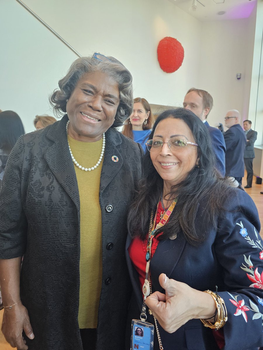 Was a privilege to meet @USAmbUN at the US Mission reception during CSW 68.I served as a public delegate on the US delegation to UN CSW in 2022.Cherish the experience @AMWADoctors @nymedcollege @PublicHealth @NGO_CSW_NY #CSW68