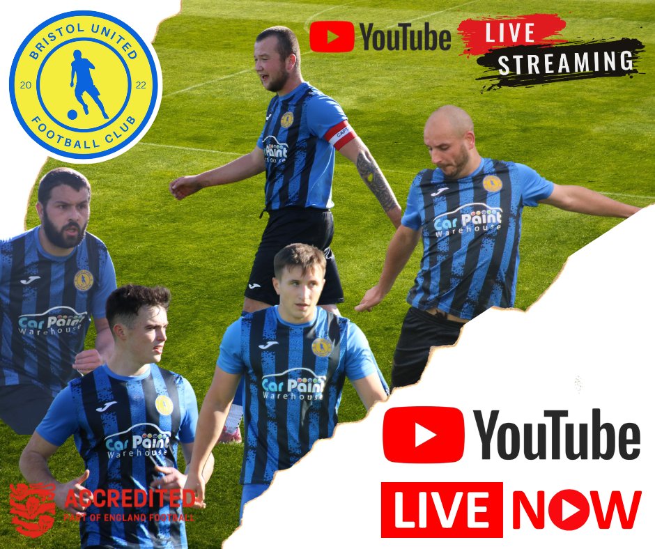 FCBristolUnited's tweet photo. And we’re live! 🎥

Tune in to our live match day - Bristol United FC vs Lion Reserves

Watch live on our YouTube channel:
https://t.co/M01RbMM2N5

Other content also on our channel
https://t.co/6RlkckFI6g
#UpTheBots https://t.co/JB86yi1XSF