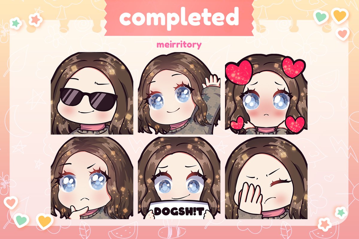 Recent Emotes & Alerts done ♡ Thank you so much for the opportunity!! (ㅅ´ ˘ `)♡  #VtuberEmotes #VtuberUprising #Vtubercommissions #VtuberAssets #vtuberasset #commissionopen #VGenComm