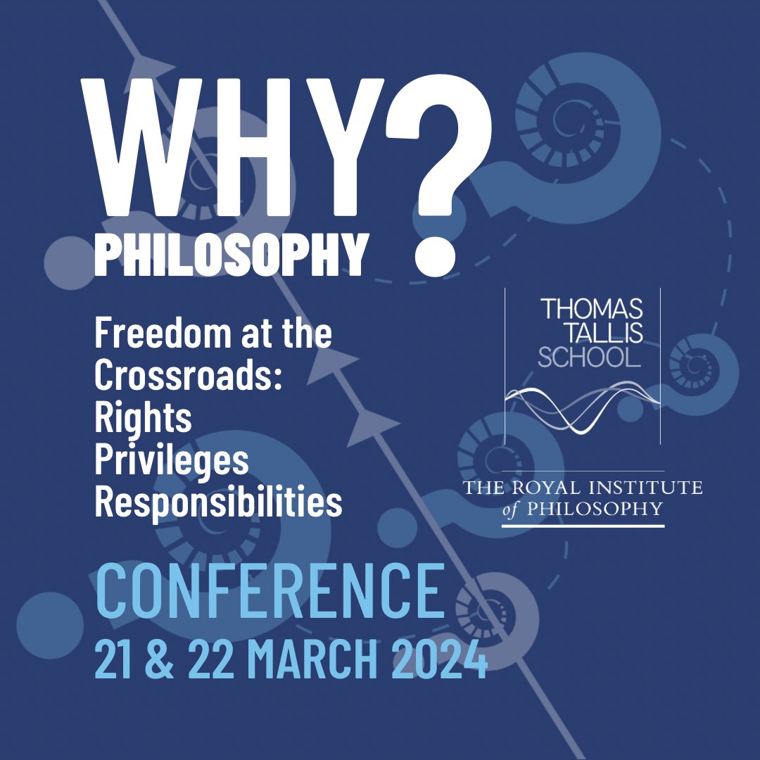 We are delighted to host the second conference in the series Why Philosophy? in collaboration with the @RIPhilo. This year’s event brings together eminent academics and activists from across the country to discuss freedom both as concept and practice.