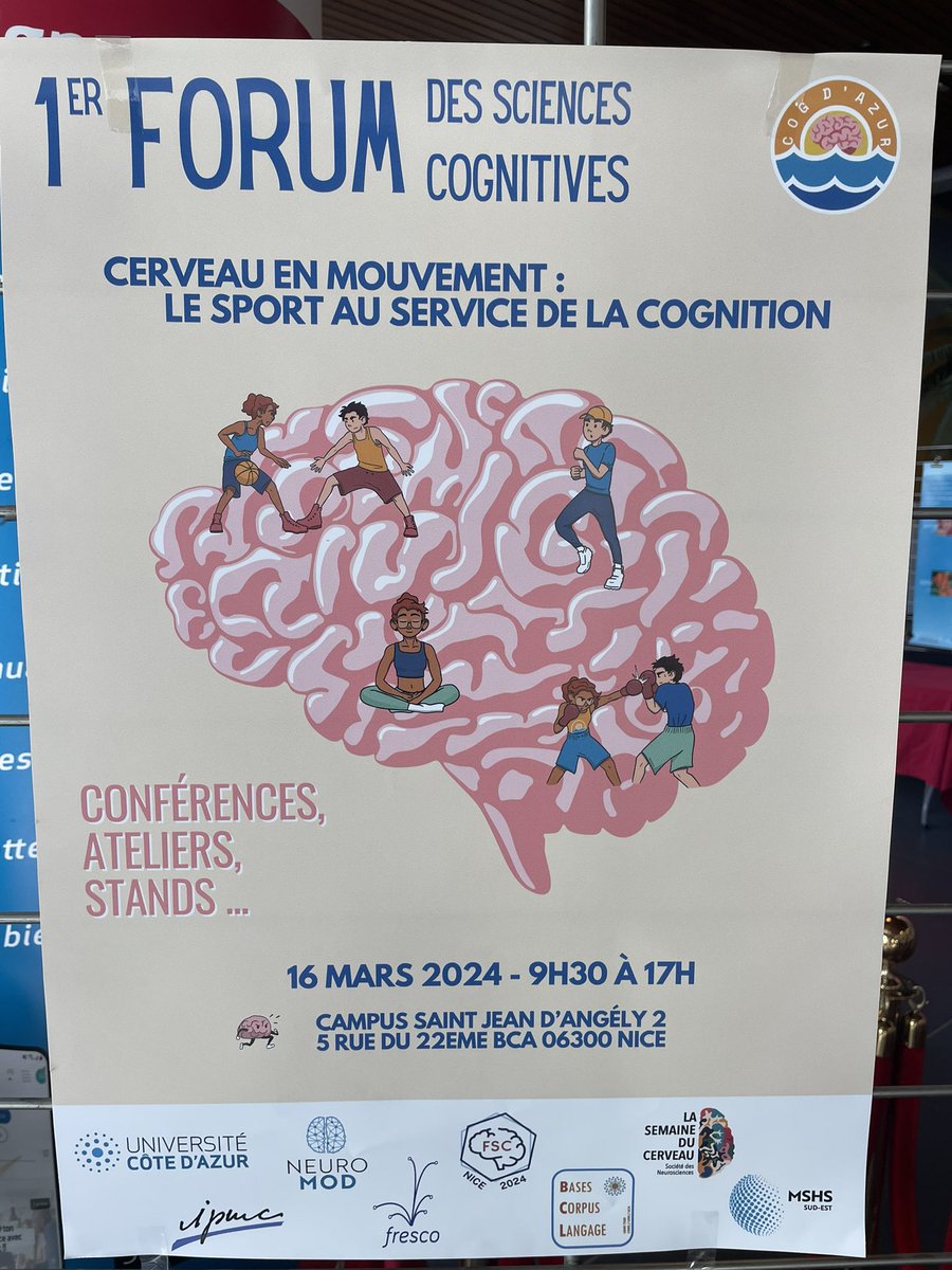 Aujourd’hui 1er forum des sciences cognitives de Nice! Des membres de @BCL_Nice présentent l’approche interdisciplinaire de l’étude du langage 🤓🧠 @NeuroMod2020