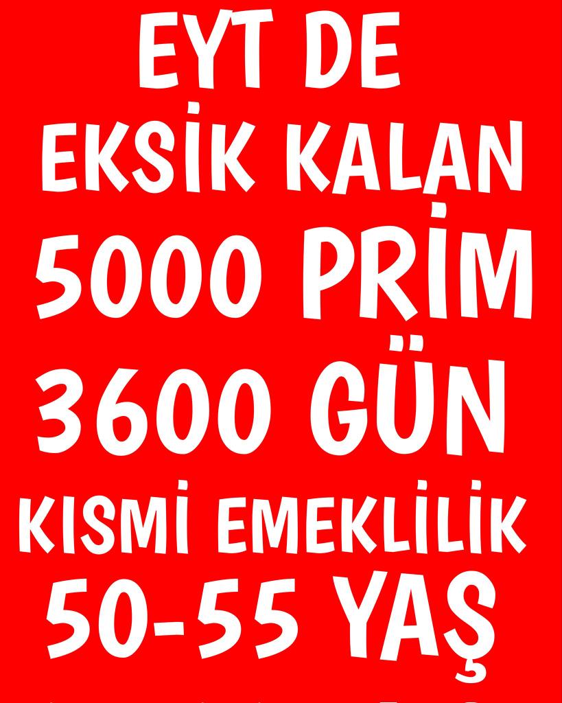 Kararlıyız.‼️
99 öncesi tüm haklarımız için çıktığımız yolda;

Masada bırakılan 5000 Prim ve Kısmi Emeklilik haklarımızı, MASADAN ALACAĞIZ.👍🏻‼️

<a href="/RTErdogan/">Recep Tayyip Erdoğan</a> <a href="/isikhanvedat/">Prof. Dr. Vedat Işıkhan</a> 
5000 Prim ve Kısmi Emeklilik
Emeklilikte Geçime Takılanlar
#EYTninSabrınıSınamayın
#SandıktanSeyyanenÇıkacak