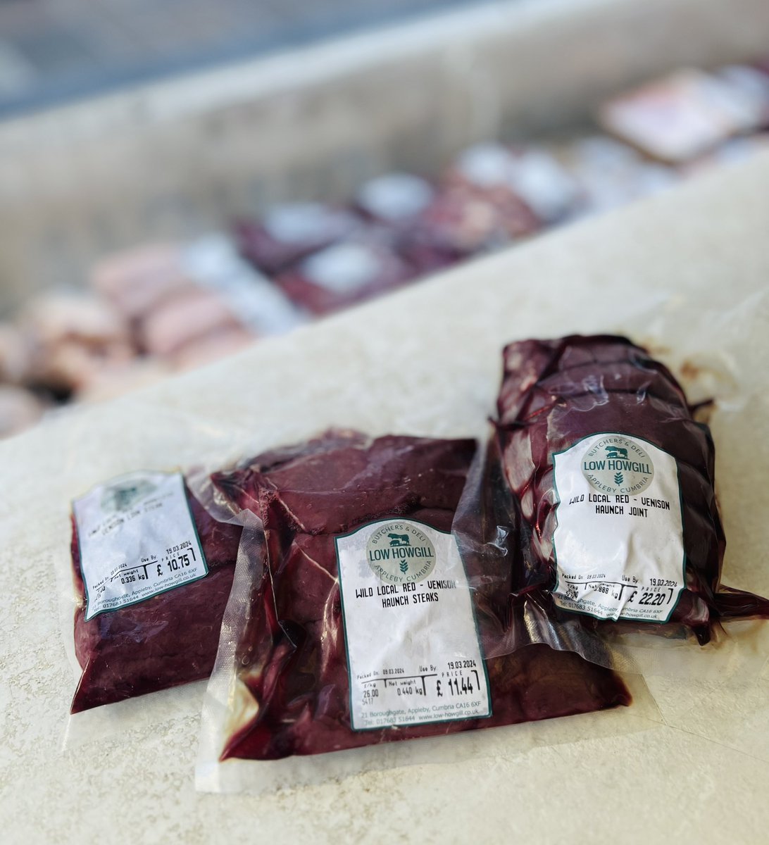 Our @banksiemagic is at Keswick Market today & he’s got plenty of our popular Cumberland & Wild Garlic sausages as well as our other sausage of the month, Spanish style Paprika! There’s also plenty of Shorthorn Beef, Herdwick Lamb & local wild Venison.