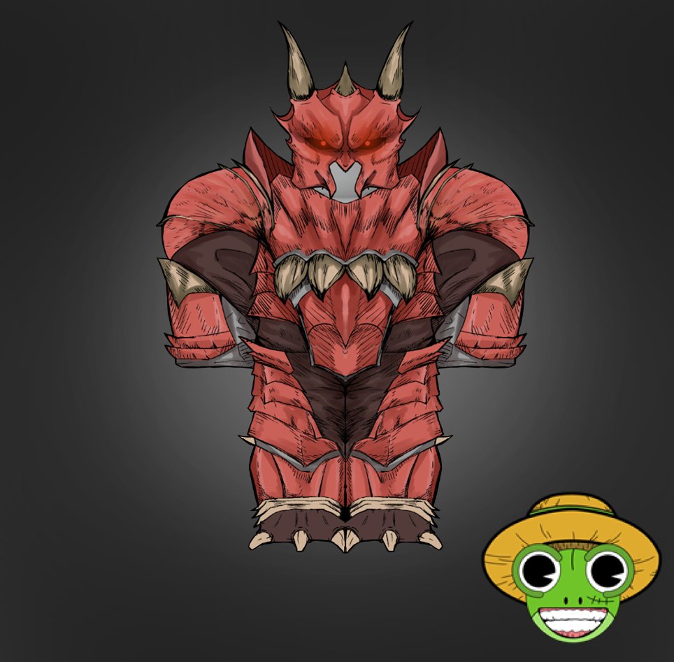 Dragon Armor I made for
<a href="/RELLGames/">RELL Games</a>
#RobloxDev #RobloxDevs #ONEPIECE #conceptart