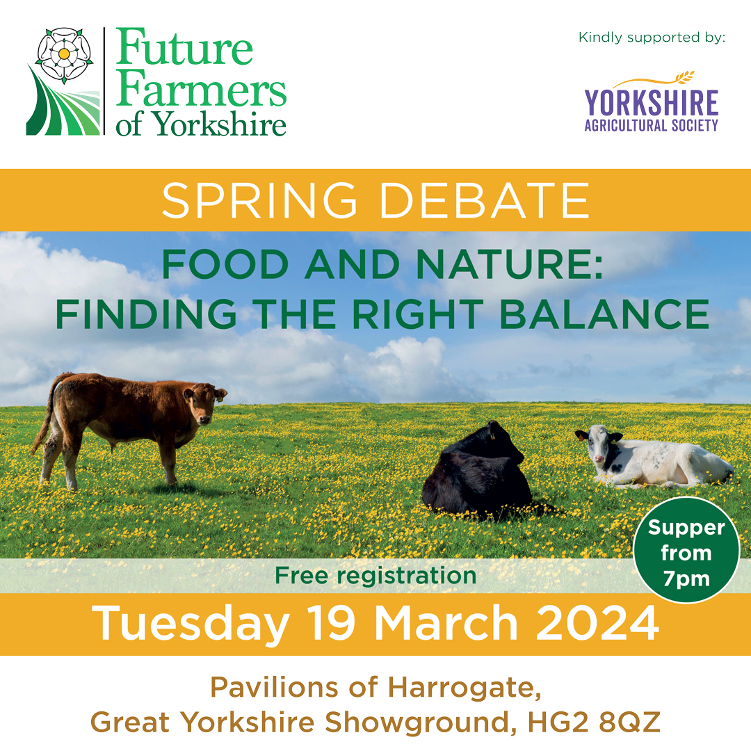 There's still time to register your free place, don't miss out! 📆 Tuesday 19 March ❓ How does profitable food production fit in with an environmental agenda? 📢 Join us for our Spring Debate Full details ▶️ yas.co.uk/future-farmers…