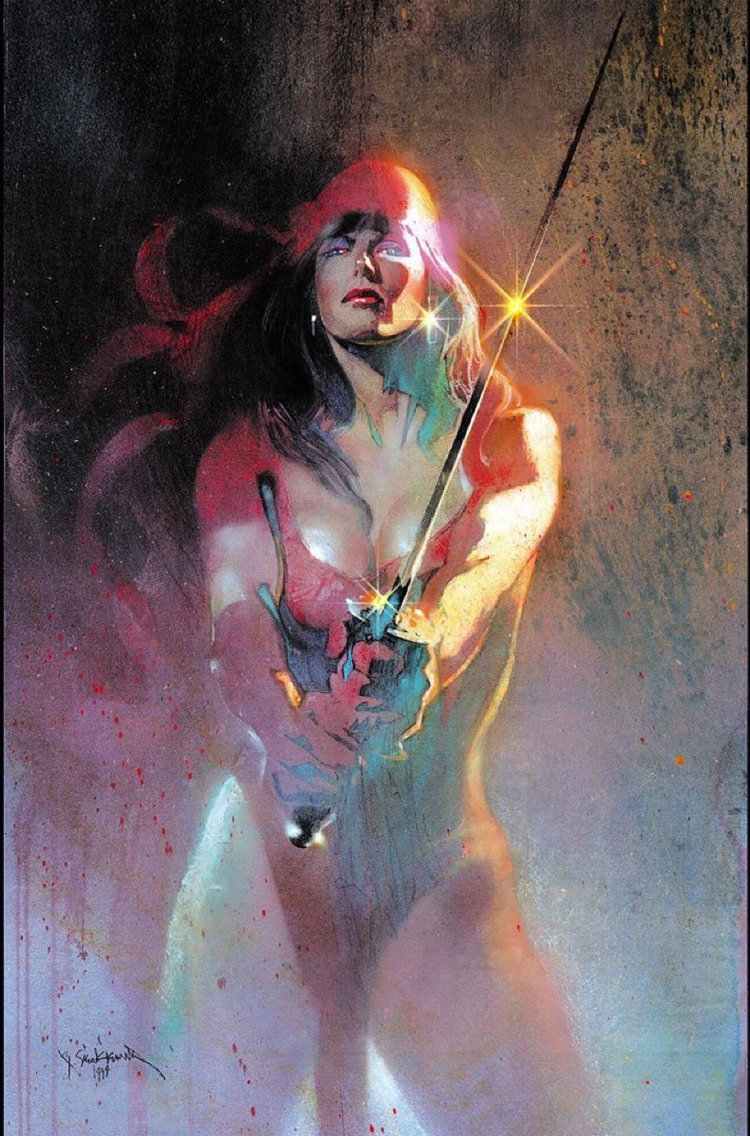 Elektra by Bill Sienkiewicz #elektra If interested, you can find more by him on his website following this link: billsienkiewiczart.com
