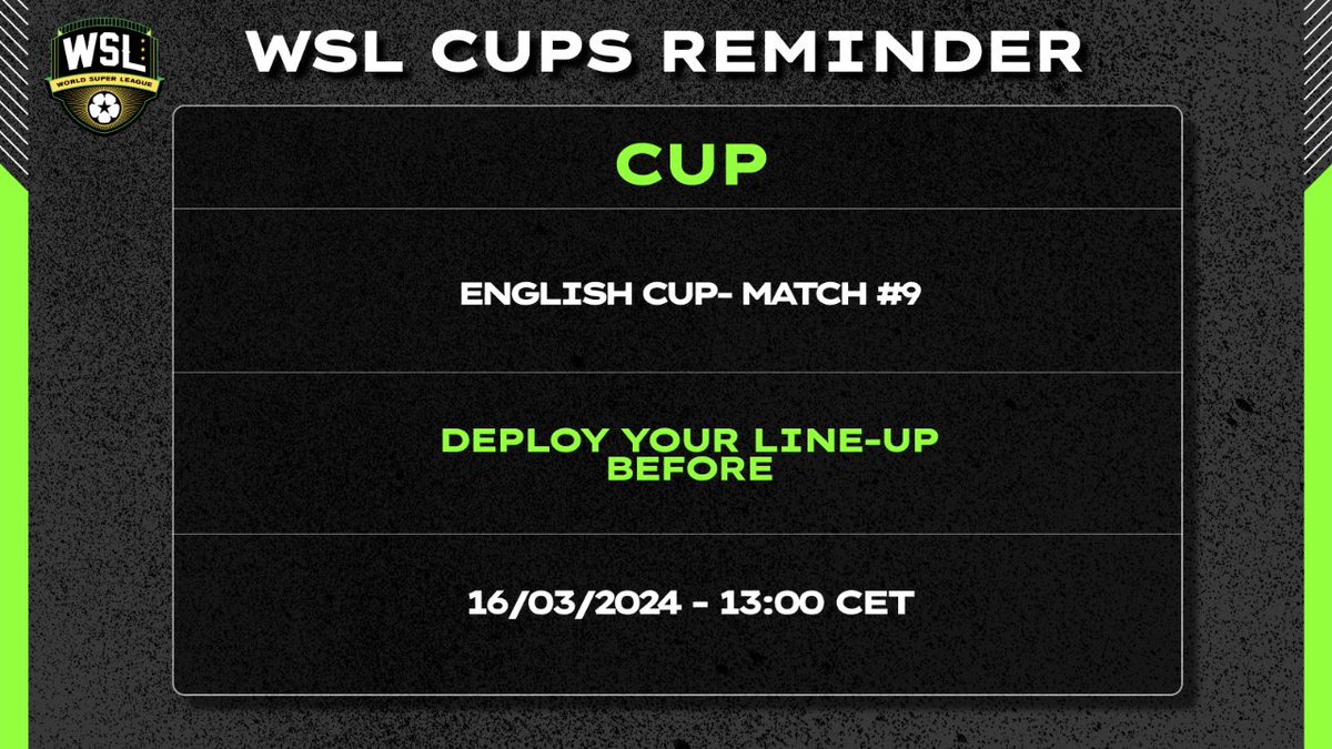 WSL REMINDER 🎯  

Don't forget to deploy your team