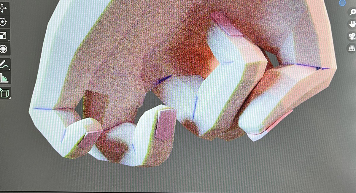 iltaen's tweet photo. Help me, power of internet! Anyone know how to fix this subsurface scattering artefacts on folds/collided geometry? (Blue lines)  #blender3d #blendercycles 
RT pls https://t.co/On14YfKzwz