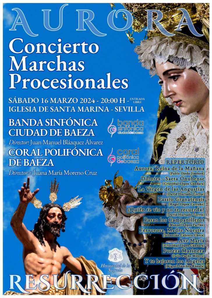 Hoy a las 20h, concierto de la Banda Sinfónica Ciudad de Baeza en la Iglesia de Santa Marina.