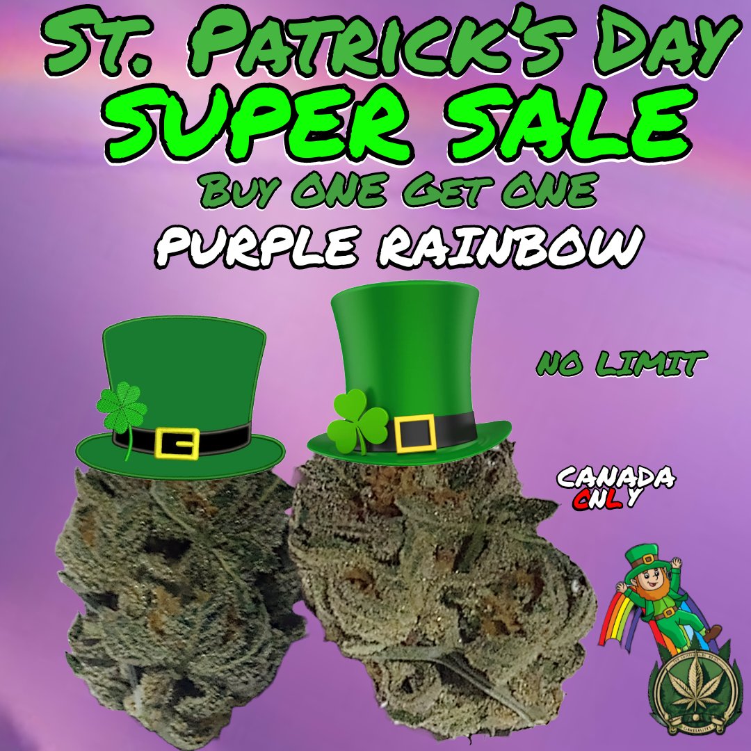 St Patrick's Day #sale !

 #buy1get1 

NOW - SUNDAY 12PM EST

#holidaysale #deal #hotdeal #CannabisCommunity
#StPatricksDay #stpattys #stpattysday #stpatricksday #StPatricksDay2024 #StPatricksWeekend #StPatricksDayWeekend  #StPatrickDay #stpats #stpatrickssale #stpattyssale