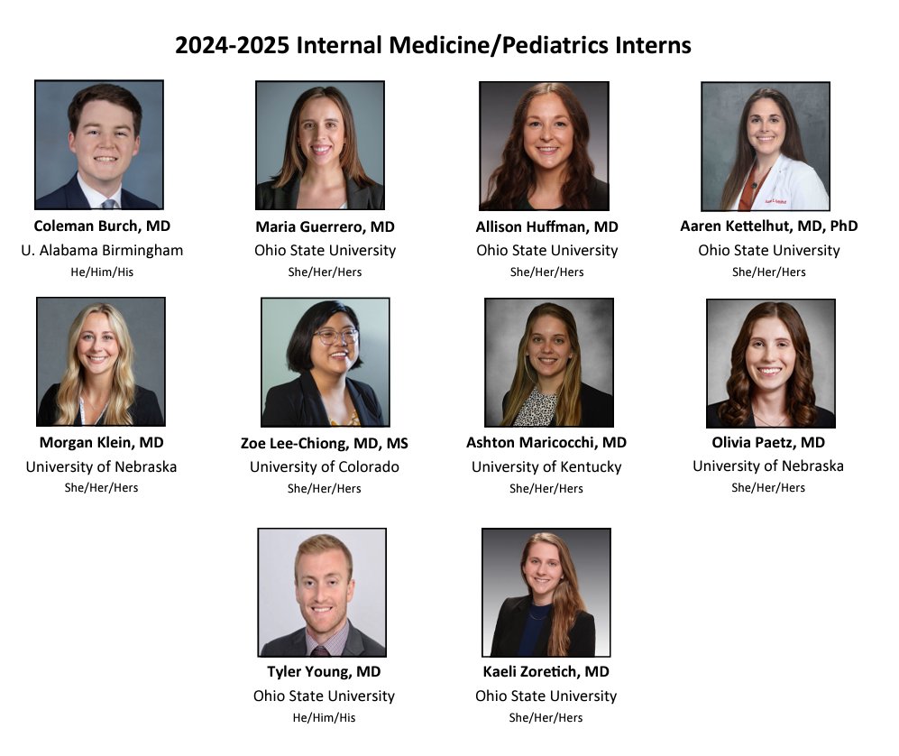 Ohio State Med-Peds Residency (@osumedpedsres) on Twitter photo Welcome to our latest incredible class of #MedPeds residents! We can't wait for July 1 and the incredible impact you'll have on our patients!
Happy #MatchDay2024 to all!!
<a href="/OhioStateIMRes/">Ohio State Internal Medicine Residency</a> @NCHPedsRes Welcome to our latest incredible class of #MedPeds residents! We can't wait for July 1 and the incredible impact you'll have on our patients!
Happy #MatchDay2024 to all!!
<a href="/OhioStateIMRes/">Ohio State Internal Medicine Residency</a> @NCHPedsRes