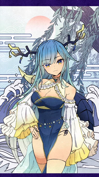 Skebでのご依頼で描いた、汐海ワカさんのファンアートです!! #わかーと 