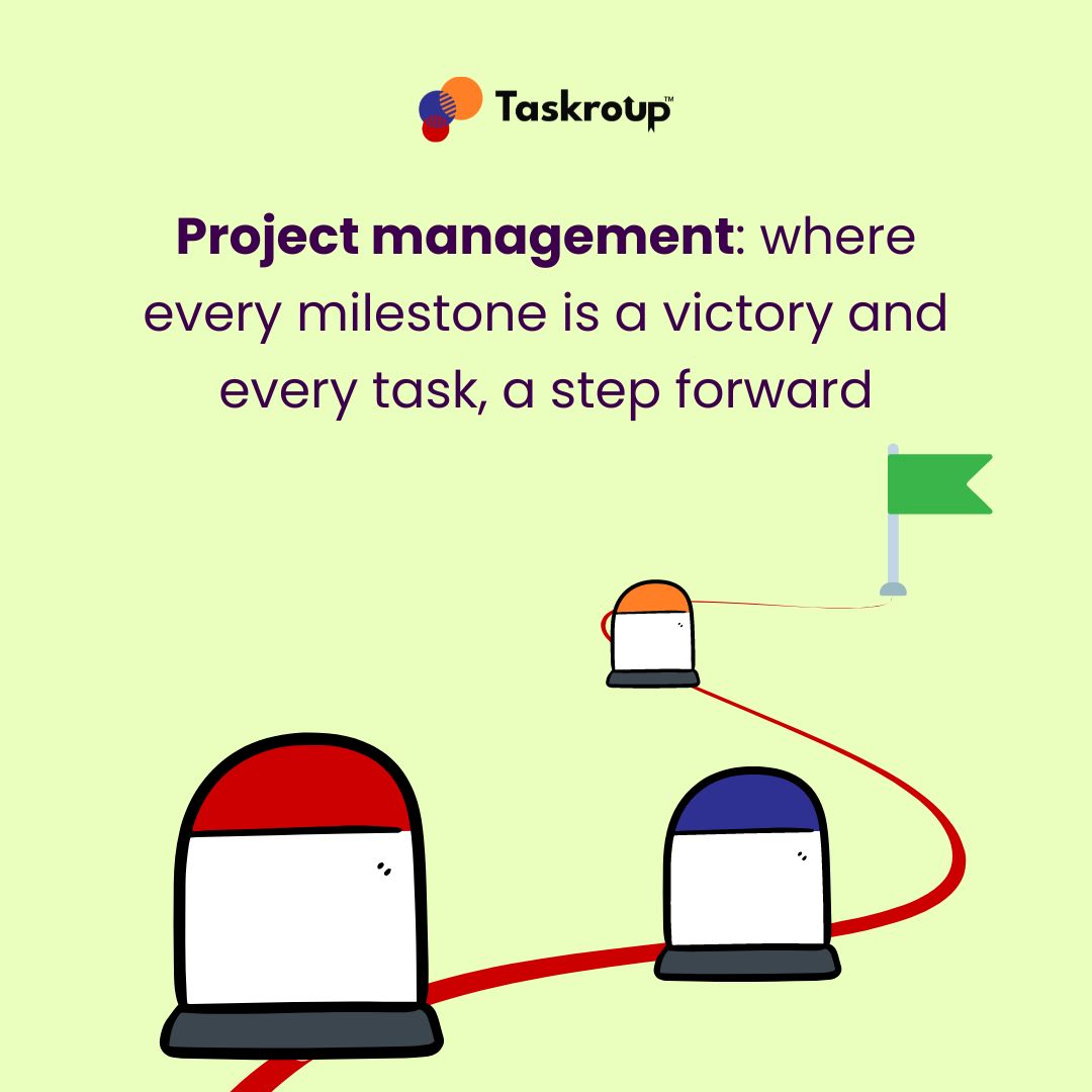taskroup's tweet image. Every project milestone is a victory. With Taskroup, celebrate success one task at a time. 🏆🚀 #Taskroup #ProjectVictory #task #projectmanagement #project