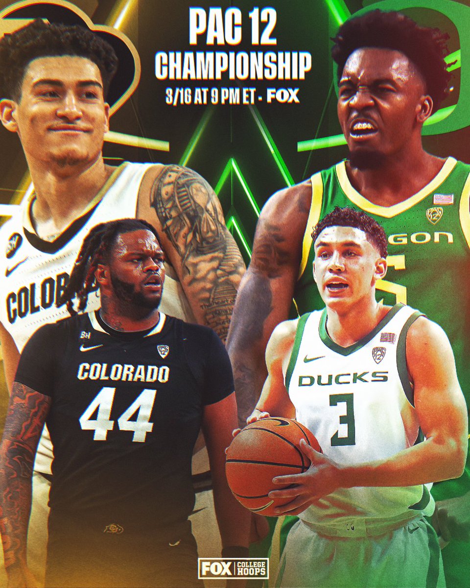 THE @pac12 CHAMP GAME IS SET. 🔥 @CUBuffsMBB x @OregonMBB 📺: Tomorrow at 9pm ET on FOX