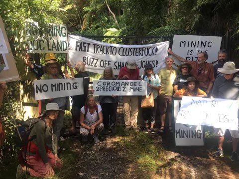 In the forest park fighting the Fast Track Bill and mining !