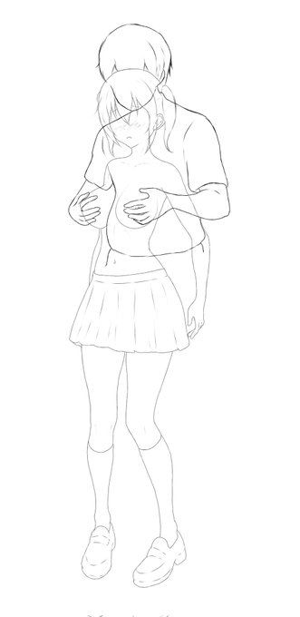 エロシーン、拘りたいのとやりたい事の為に普通のものと遠巻きから全体が映るようと2種類作らねばならぬという地獄( ˇωˇ ) 