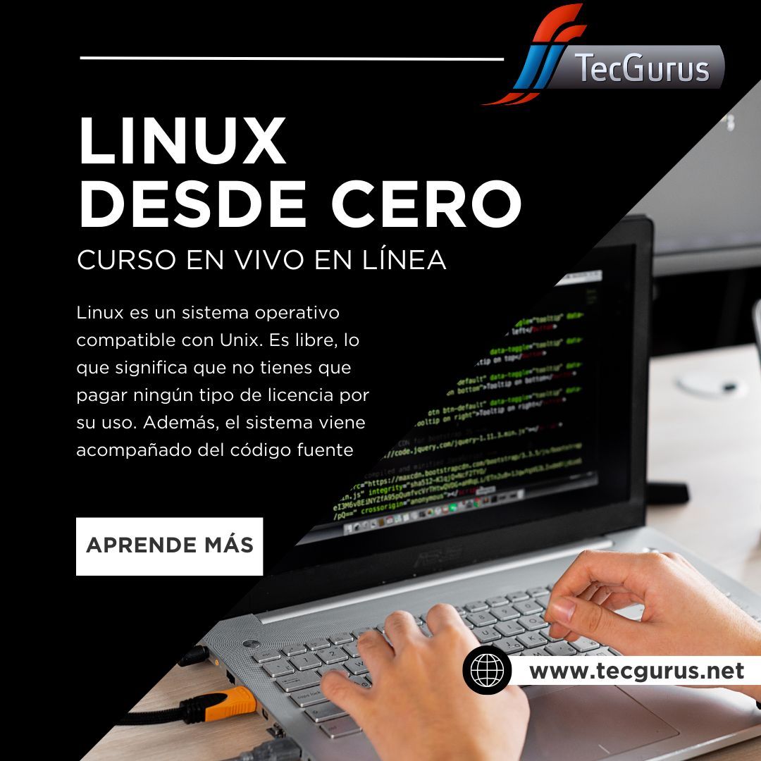 tecgurusnet's tweet image. 🚀 Inscríbete en el curso &quot;Linux Desde Cero&quot; de Tec Gurus, inicia el 27 de abril con 20 horas de contenido. 

Desarrolla habilidades DevOps y domina Linux. 🌐

👉 ¡Aprovecha esta oferta! buff.ly/42LCFHs🔍

 #LinuxMastery #TechProfessionals #SoyGuru
