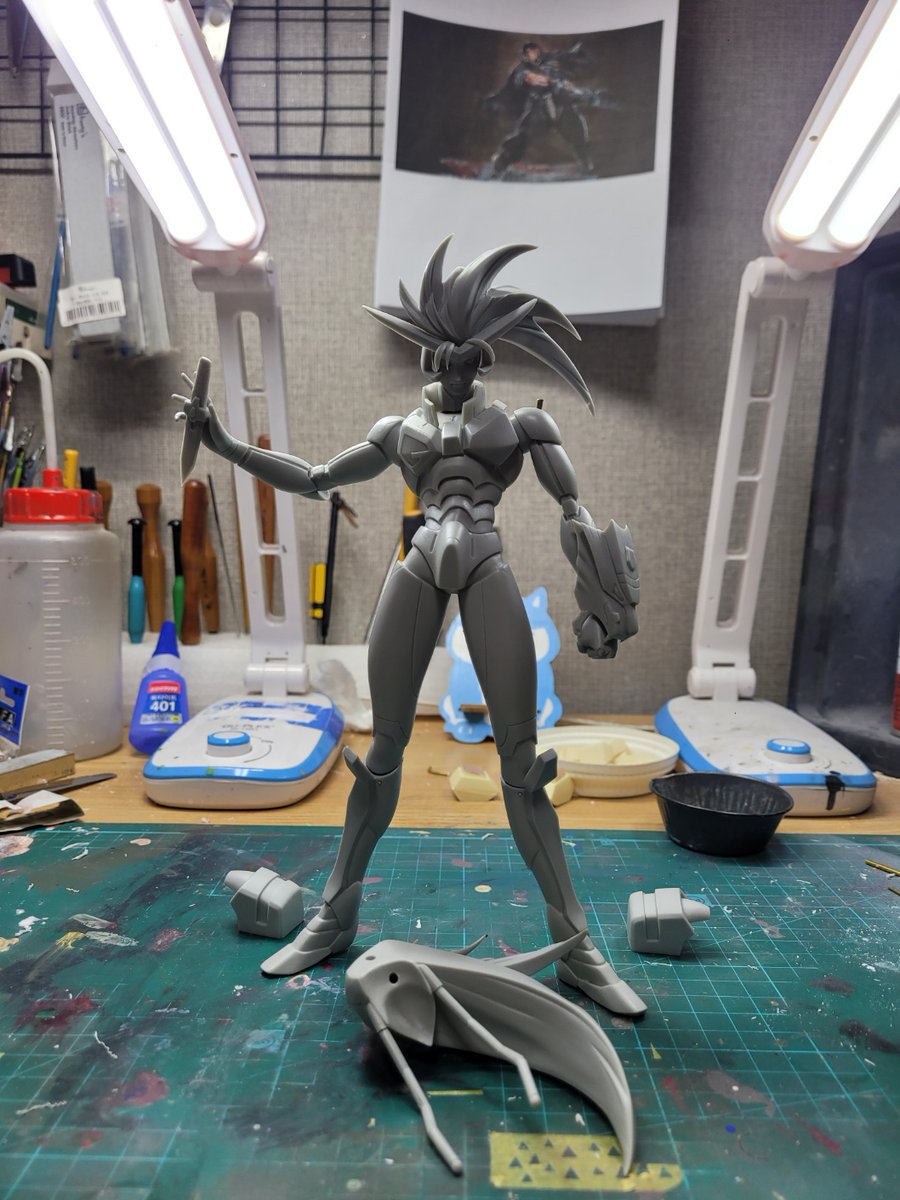 gauri0918's tweet image. 勇者王ガオガイガー獅子王凱ガレジキット制作中～！

＃勇者王　＃ガオガイガー　＃獅子王凱　＃ガレジキット