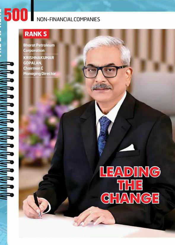 BPCLimited's tweet photo. BPCL maintains its 5th place in The Business World Real 500 list of 2024, a celebration of our consistent and robust financial performance and a testament of our unwavering commitment to #excellence.

In the face of a dynamic operating environment, our Physical and financial #performance for the first three quarters of the current fiscal  underscores our agility and resilience in navigating through the changing times while staying firmly committed to traversing the strategic path of energy transition. 

Accentuating the #growth trajectory, we have recently unveiled investment plans of Rs. 1.5 Lakh Crore over the next 5 years for not only strengthening our core business but also for taking future big bets built on a strong #ESG foundation.

At #BPCL, we remain focused towards nation building by driving long-term stakeholder value with superior financial performance and achieving our #sustainable development #goals.

Read more at : https://t.co/XMuRsY3HLK