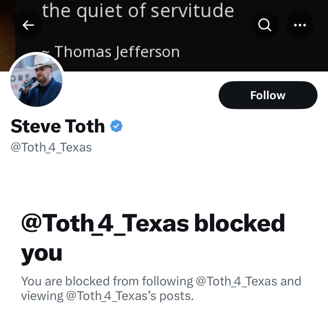 GhettoSuperS281's tweet photo. I would if you didn’t block me you Piece of 💩 coward @Toth_4_Texas . #HD15 #SD7 #TheWoodlands #Conroe #PaidOffPolitician #Enemy https://t.co/lfLyIeRlmf