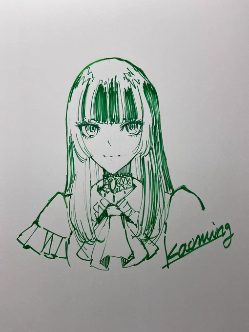 会場内にサインとJFTを描かせていただきました#hololivefesEXPO24#らでん似絵 
