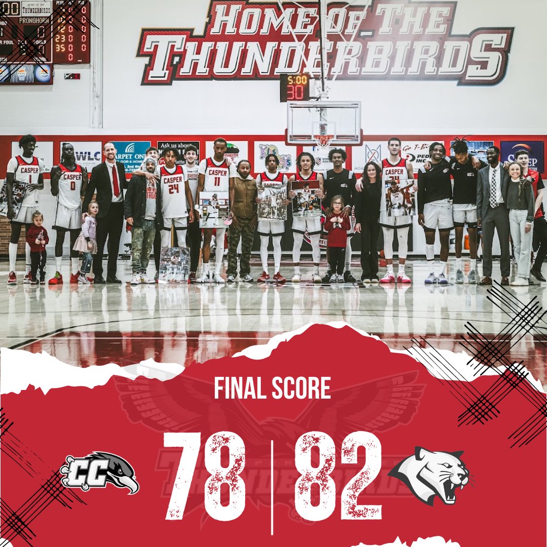 𝗙𝗜𝗡𝗔𝗟 𝗦𝗖𝗢𝗥𝗘 Not the way we wanted to go out. Thankful to all the players, coaches, trainers, faculty, staff, administrators, and fans who supported us from beginning to end. TBirds finish 24-9 on the year. 𝗧𝗛𝗨𝗡𝗗𝗘𝗥𝗕𝗜𝗥𝗗𝗦: 78 𝗪𝗡𝗖𝗖: 82 #𝘍𝘭𝘺𝘞𝘪𝘵𝘩𝘜𝘴