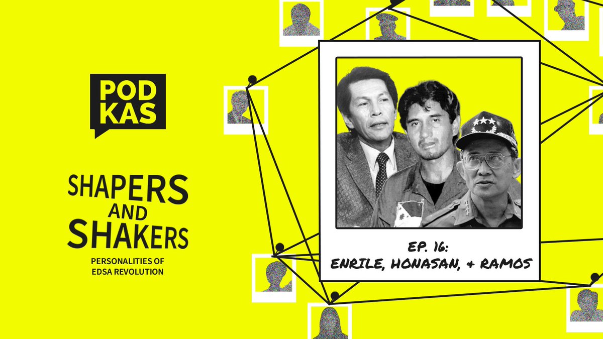 🚨 New Episode! 🚨 Get to know Juan Ponce Enrile, Gregorio Honasan, &amp; Fidel Ramos, as we explore their roles during martial law, the EDSA Revolution &amp; beyond. Category is power, betrayal, and... post-EDSA redemption (?) Tune in: spoti.fi/3Pny7l2 🎧✨