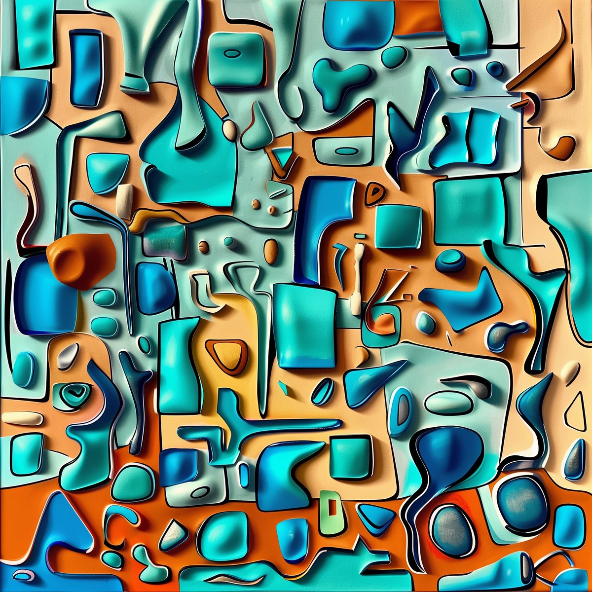 Turquoise Puzzles
#AIart #ModernArt #ArtisticVision #ColorPopArt #AbstractExpression #CreativeArtwork #ContemporaryDesign #VisualArtistry #PaintingOfTheDay #ArtisticJourney #InspirationalArt