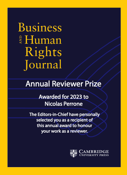 Congratulations to Nicolás Perrone, @nicolasmperrone, for being awarded the BHRJ Best Reviewer of 2023. Our BHRJ reviewers are instrumental in upholding the journal's quality and engaging our audience. Kudos to you! @ARamasastry