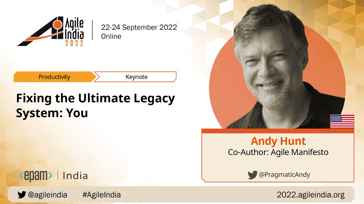 agileindia's tweet image. [VIDEO] &quot;Fixing the Ultimate Legacy System: You&quot; by @PragmaticAndy at #AgileIndia 2022.
youtube.com/watch?v=MV1qQ7…

#PragmaticProgrammer #PragmaticThinking #PragmaticLearning