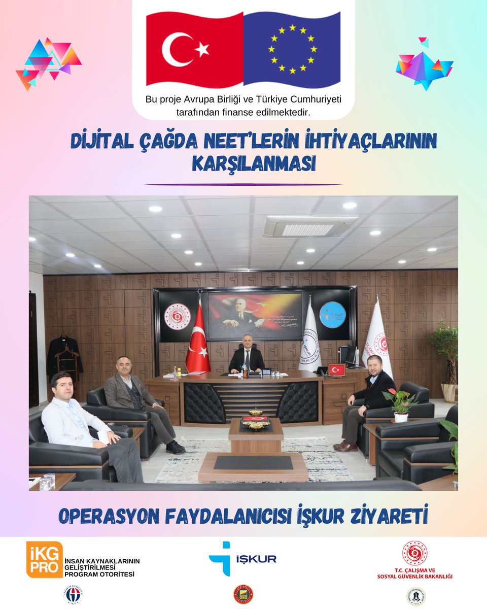 neet_gaun's tweet photo. Dijital Çağda NEET’lerin
(Ne Eğitimde Ne İstihdamda Olan Gençler) İhtiyaçlarının Karşılanması Projesi kapsamında, operasyon faydalanıcısı İŞKUR ziyaret edilip süreç hakkında bilgi verildi.

@yktblc
@IKGPRO
@ErhanDURUR
@NEET__PRO
#neetpro
#neetproumutverecek
#gaziantepüniversitesi https://t.co/D6gebrp3nv