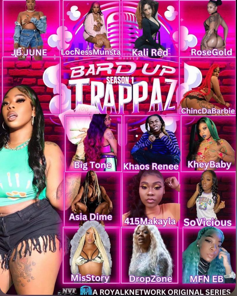 Official BARD UP TRAPPAZ  cast 🔥🔥🎤
Congratulations to all ladies that made the cast . Thank you to everyone who auditioned 🫶🏾 
This is just the beginning 🔥🎤 REAL RAW REAL LIFE REAL TALENT 🔥🔥🎤
