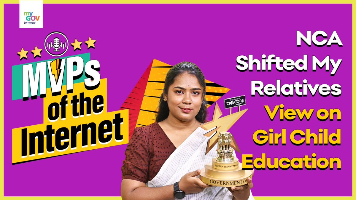 Ready for some podcast magic? 

Don't miss the latest episode of  "MVPs of the Internet" - MyGov's new podcast series, featuring @KeerthiHistory, who was honoured as the best storyteller by PM <a href="/narendramodi/">Narendra Modi</a> at the #NationalCreatorsAward. Tune in for an inspiring chat filled with