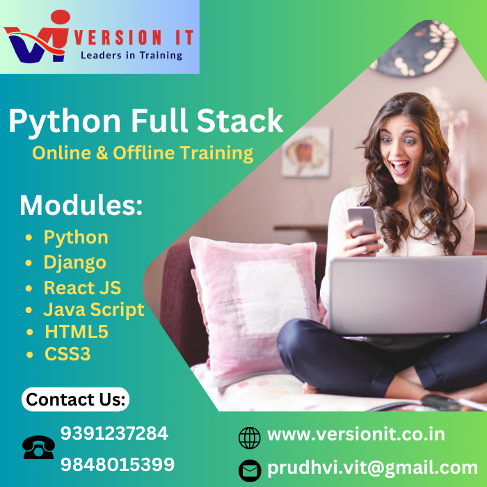 VersionitCloud's tweet photo. Python Full Stack Training with Placement Assistants
⌛️Duration:5 MONTHS
➡️Version IT - Best Training Institute In Hyderabad, Ameerpet.

Visit Our Website: https://t.co/S7vw8L0UtD

#pythonfullstacktraininginhyderabad #pythonfullstacktraining #versionit
@9391237284/9848015399 https://t.co/375lw1sVPc