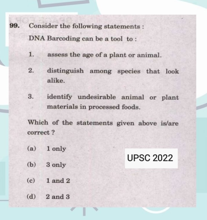 ExplorerMi86938's tweet photo. #Revise through pyq.
Attempt upsc 2022 question #PYQ 
Comment your answers below 👇
Follow for more 

#UPSC #upscprelims #UPSCPrelims2024 #science #uppcs #pt365 #bpsc #MPPSC #mpsc #RAS https://t.co/m3n61DVWZo